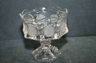Vintage Fostoria Clear Glass Coin - Pedestal Candy Dish