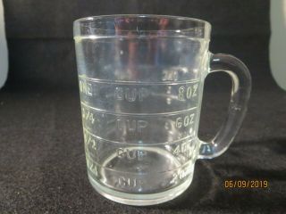 Vintage Hazel Atlas Clear Glass Measuring Cup
