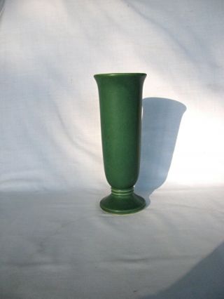 Mccoy Pottery Matte Green 9 1/8  Vase