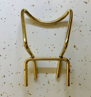 Vtg Metal Gold Tone Bracket For Chip And Dip Or Other Glassware Unknown Brand