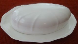 Mikasa Antique White " Ultima Plus " Butter Dish Without Tag