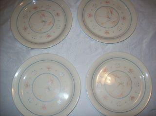 Set Of 4 Corelle " Country Promenade " Luncheon Plates 8 1/2 "