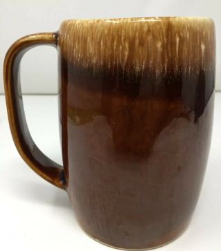 Vtg.  Hull Usa Brown Drip Stoneware Large Mug / Cup Pottery Oven Proof