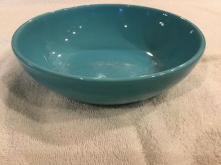 Homer Laughlin Turquoise Harlequin Individual Salad Bowl,  7 3/8”,  Hard To Find
