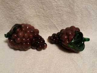 Vintage Murano Or Blenko ? Art Glass Fruit Grapes