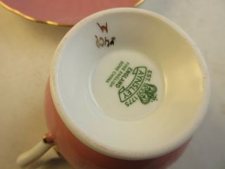 Aynsley Bone China Footed Cup & Saucer Pink Bird & Flowers on Branch 2902 4