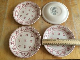 Laura Ashley Petite Fleur Red Johnson Brothers Bread Butter Small 6.  1/4” Plate