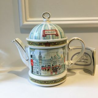 James Sadler Horseguards Teapot London England Heritage Coll.  4661 - NWOB 3