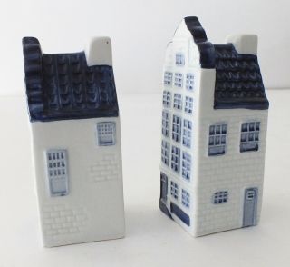 Delft ' s Blauw Blue Dutch House Holland Salt & Pepper Shakers 648 Handpainted 2
