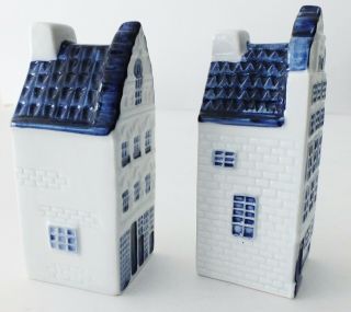 Delft ' s Blauw Blue Dutch House Holland Salt & Pepper Shakers 648 Handpainted 5