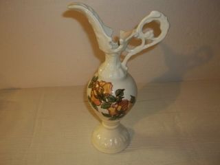 Cash Family Pottery Thelma Stein Flowers Hand Painted Usa