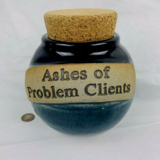 Ashes Of Problem Clients Tumbleweed Pottery N.  Carolina Hand Made Midnight Blue