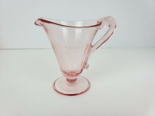 Vintage Pink Depression Glass Footed Creamer