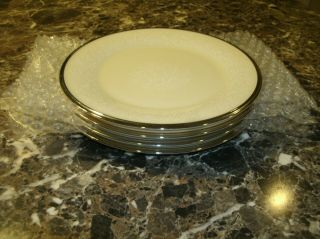 Lenox China Moonspun 4 - Salad Plates 8 " Made In Usa