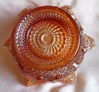 1920s ANTIQUE SOWERBY CARNIVAL GLASS BOWL BOW PATT.  2349 3