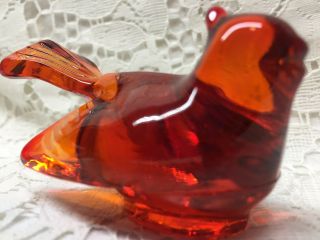 Royal Ruby Red Glass Cardinal Bird / Songbird Robin Figurine Wedding Dove Figure