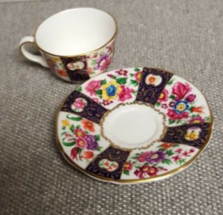 Royal Worcester Miniature Cup Saucer Compton & Woodhouse - 7 2