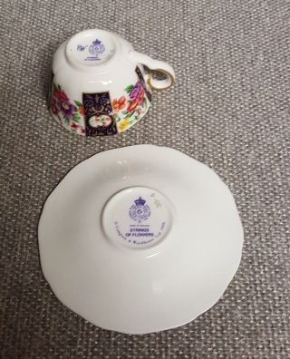 Royal Worcester Miniature Cup Saucer Compton & Woodhouse - 7 3