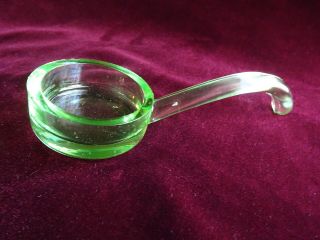 Vintage Green Depression,  Uranium Glass Mayonnaise Mayo Condiment Spoon / Ladle