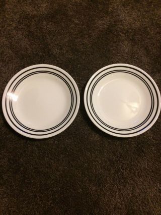 Corelle Classic Cafe Black 6 3/4 " Bread And Butter Dessert Plates Set Of 2
