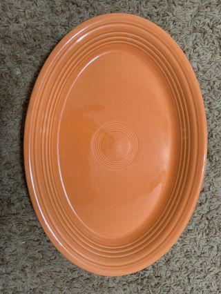 Fiesta Fiestaware Persimmon Orange Oval Serving Platter 13 1/2 Inch