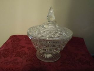 Exquisite Vtg Anchor Hocking Wexford Covered Candy Dish