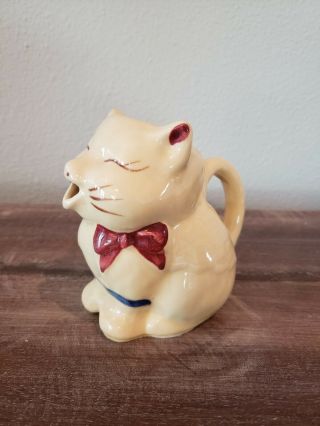 Vintage Shawnee Pottery Puss N Boots Usa Kitty Cat Creamer