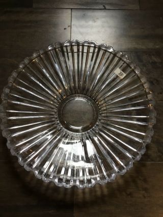 Fifth Avenue Crystal Bowl Plate Serving Platter Centerpiece Real