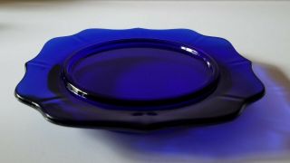 Vintage Cobalt Blue Glass Dish 5 " Ashtray / Candle Or Trinket Holder