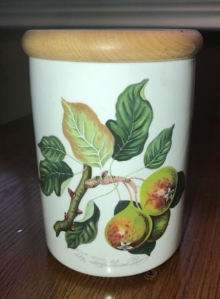 Portmeirion Pomona Canister/storage Jar,  Teinton Squash Pear,  5/12 " H With Lid