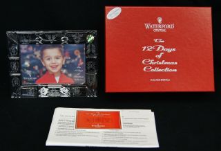 Waterford Crystal 4 X 6 Picture Frame 12 Days Of Christmas B1535
