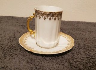 M Redon Limoges Tea Cup And Saucer