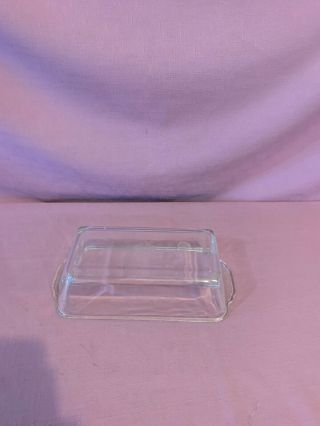 Anchor Hocking Fire - King Loaf Pan 409 1 QT Clear Glass Ovenware AM 5