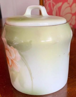 Vintage/Antique Porcelain RS Germany Rose Jam/Mustard Jar 2