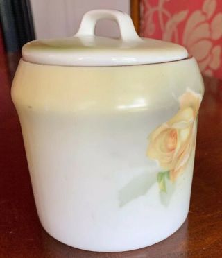 Vintage/Antique Porcelain RS Germany Rose Jam/Mustard Jar 4