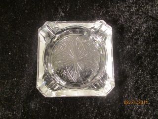 Depression Glass Macbeth Evans Diamond Ashtray Clear 4 Slot 1930 