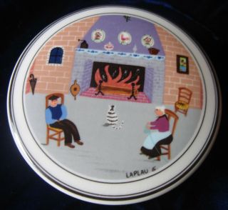 Villeroy & Boch Trinket Box / Fireplace Scene Design / Naif - Signed Laplau 5