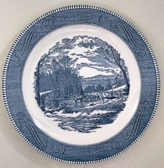 Vintage Currier And Ives Royal China Round Serving Platter