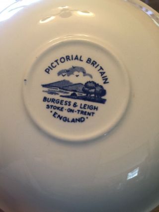 Pictorial Britain Burgess & Leigh Stone - On - Trent Tea Cup / Saucer England 4