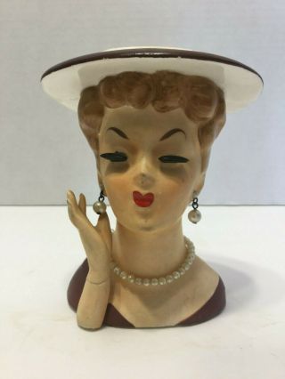 Vintage Lee Ward Lady Head Vase