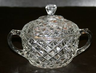 Anchor Hocking Depression Glass Waterford Waffle Sugar Bowl W Lid 4 Available