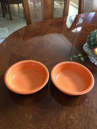 2 - Fiestaware Fiesta Ware By Hlc Orange 7 " Cereal Bowl