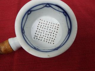 Antique Flow Blue Strainer Porcelain/ Fine China 