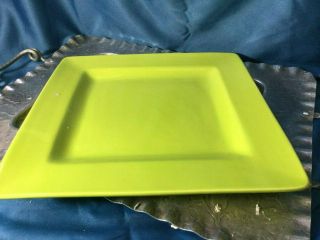 Tabletops Gallery Amalfi Lime Green Square Dinner Plate