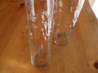 2 - Vintage Libbey Tall Cocktail Drinking Glass,  3D Nude Naked Ladies On 3 Sides 5
