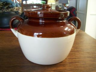 Vintage McCoy Crock / Pottery 343 Large Size Bean Pot/ Cookie Jar VGC 3