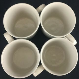 Set of 4 VTG Coffee Cups by Yamaka Contemporary Chateau Cobalt Blue Japan 4