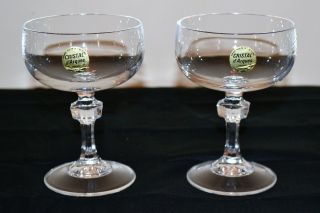 One Cristal D ' Arques - Durand Champagne/Tall Sherbet Paris Royal crystal glasses 3