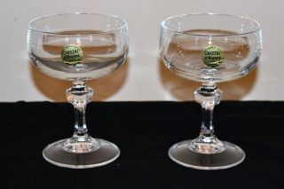 One Cristal D ' Arques - Durand Champagne/Tall Sherbet Paris Royal crystal glasses 4