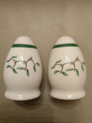 Spode Christmas Tree Salt and Pepper Shakers from England Each are 3 